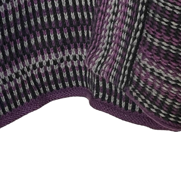 Croft & Barrow Snap Button Cardigan Sweater Knit Purple Striped Women's Large‎ - Picture 6 of 9